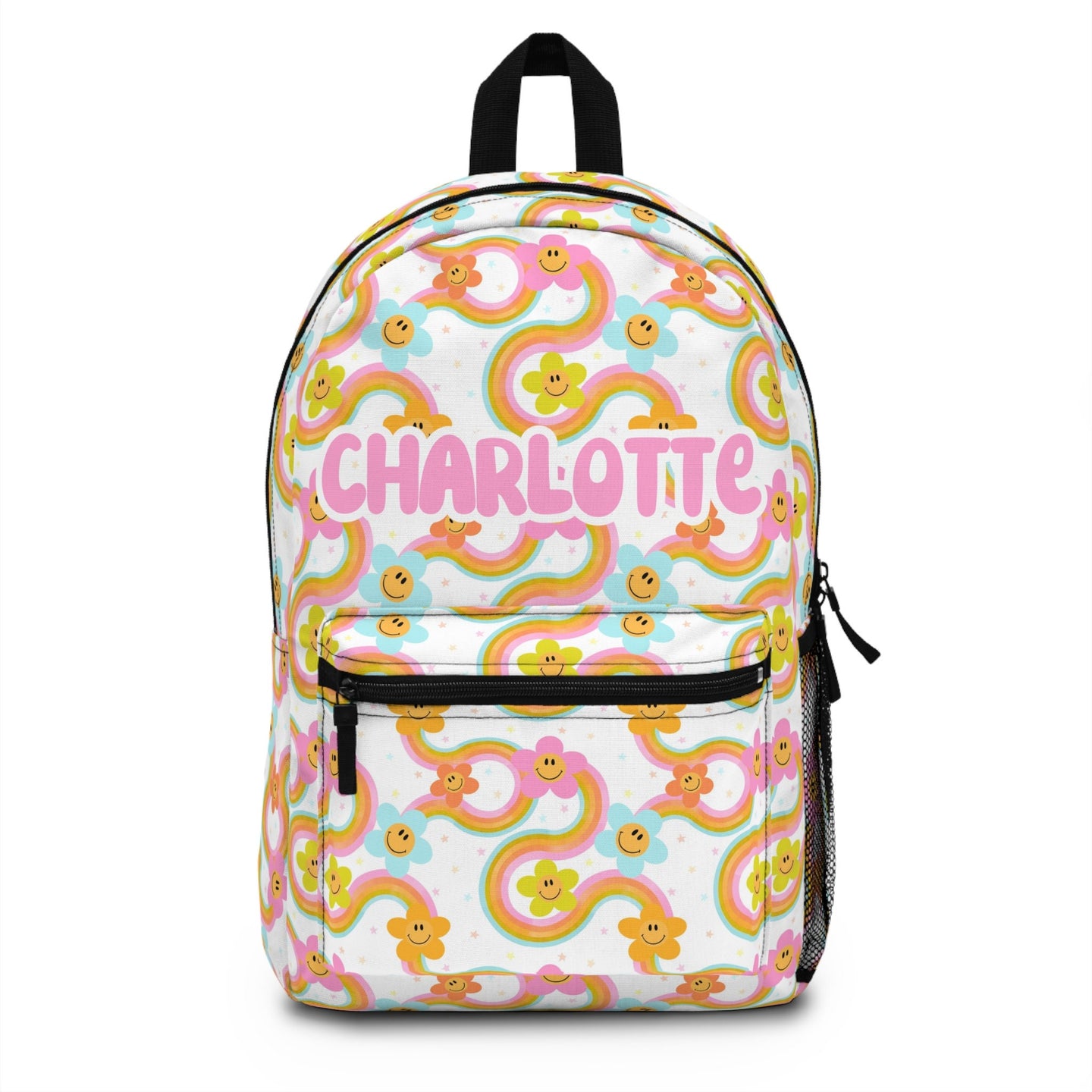 Personalized Backpack floral groovy, Back to school girls bag Kids toddler Backpack, Gifts for kids Girls Backpack, custom daycare bag